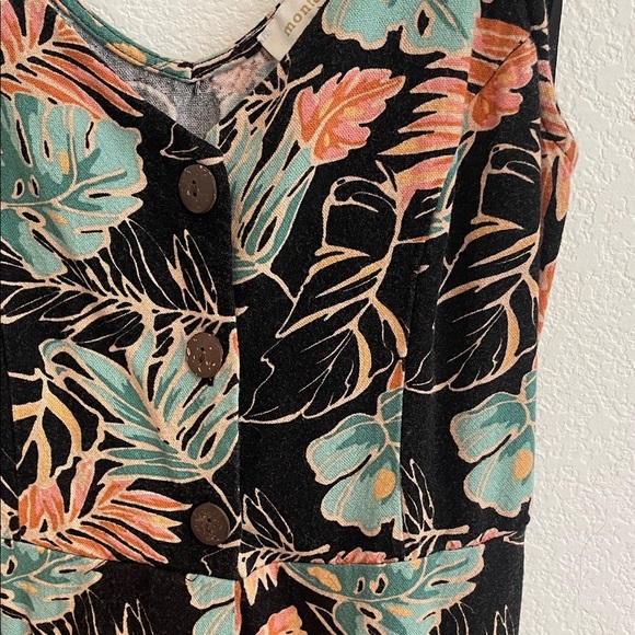 Tropical Leaf Print Midi Dress - Picture 3 of 7